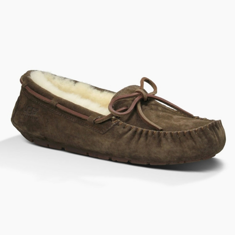 UGG Dakota Espresso Suede Sheepskin Moccasins US
6